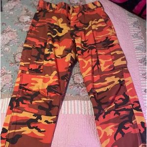 Orange Camo Jogger Style Pants